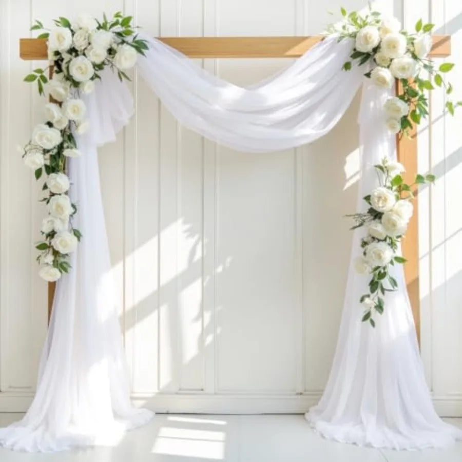 Wedding Arch Draping Fabric Sheer Chiffon Backdrop Panel