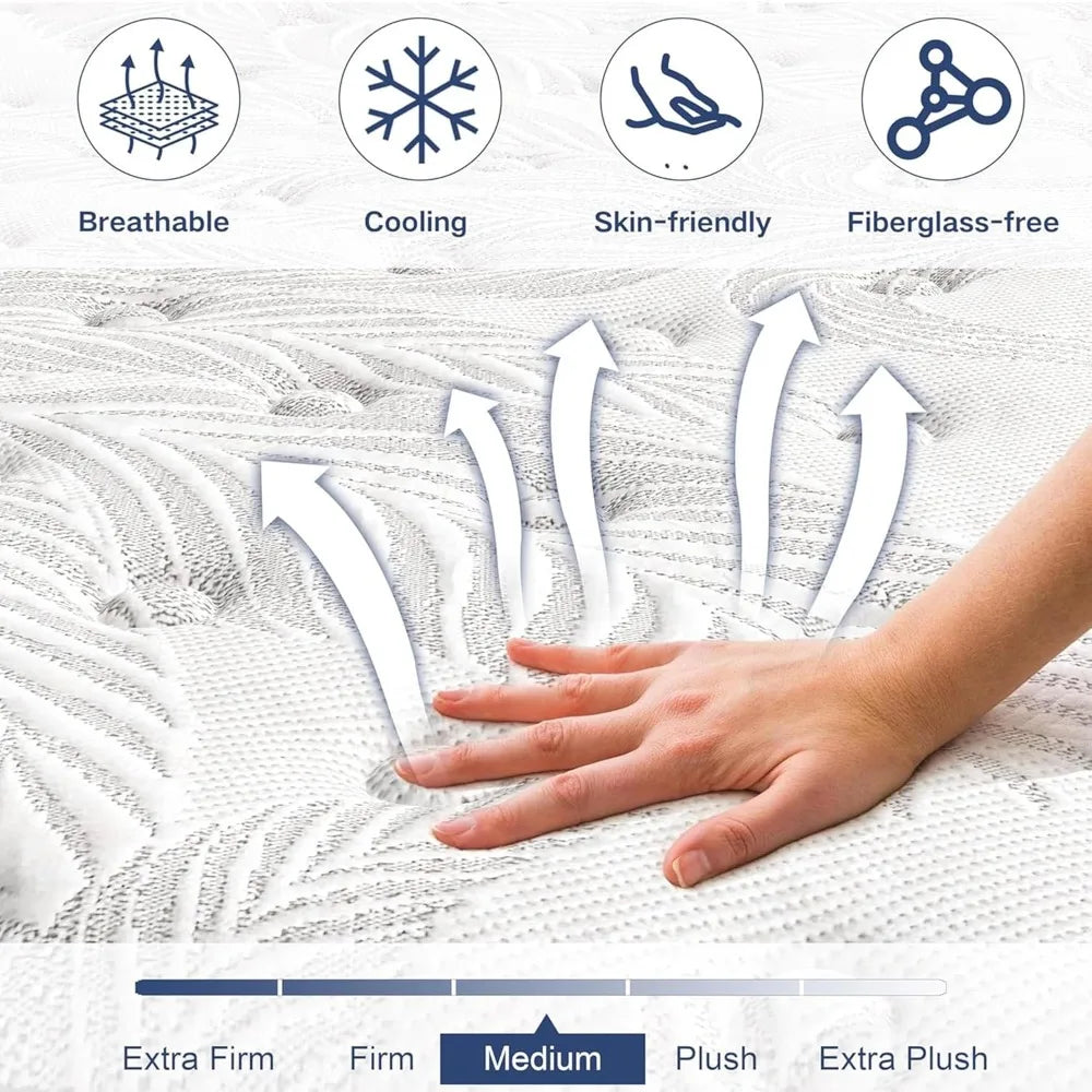 Gel Memory Foam Hybrid Mattress With Pocket Springs