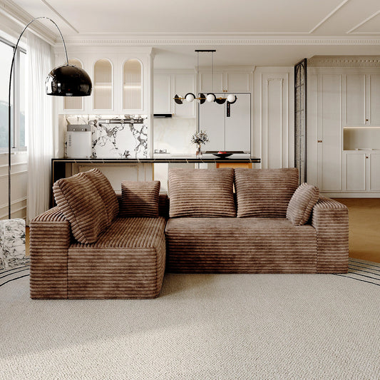 Sdorens Cloud Like Sectional Sofa With L Shaped Chaise