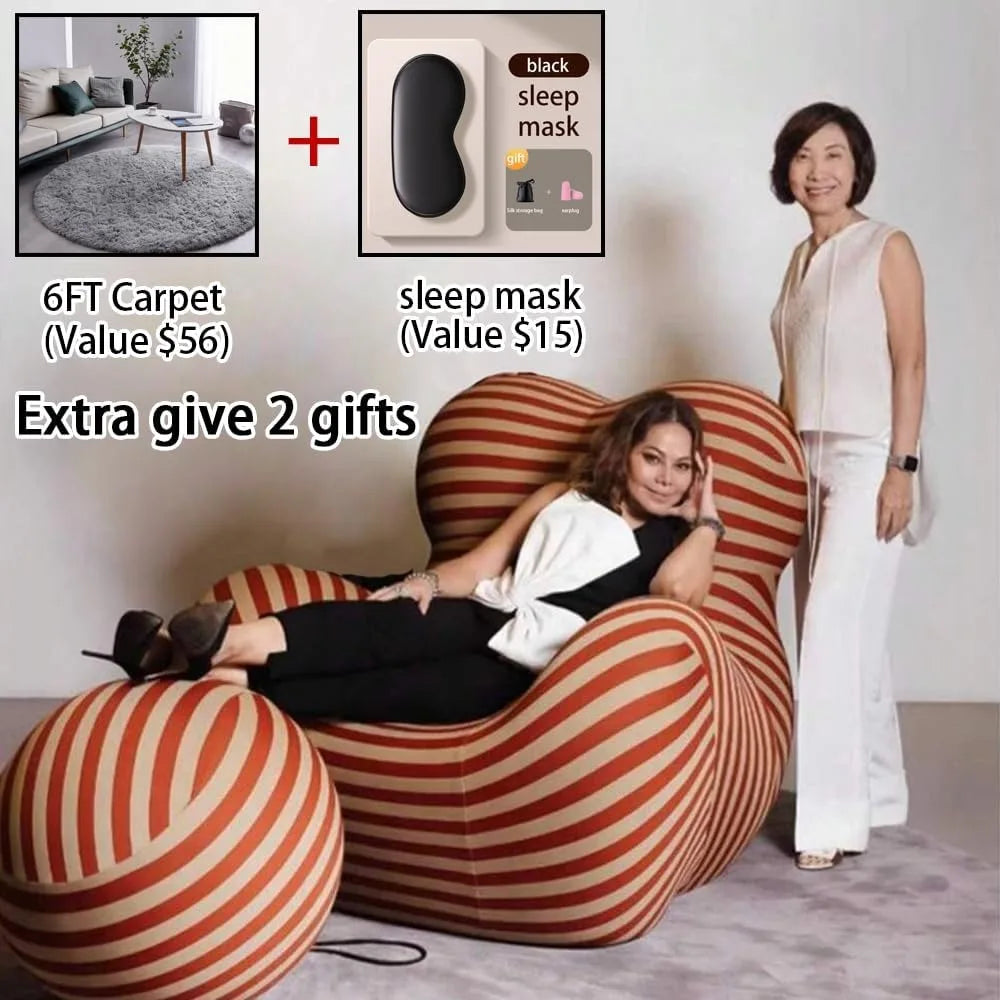 Light Luxury Modern Designer Lazy Sofa for Living Room and Balcony Relaxation