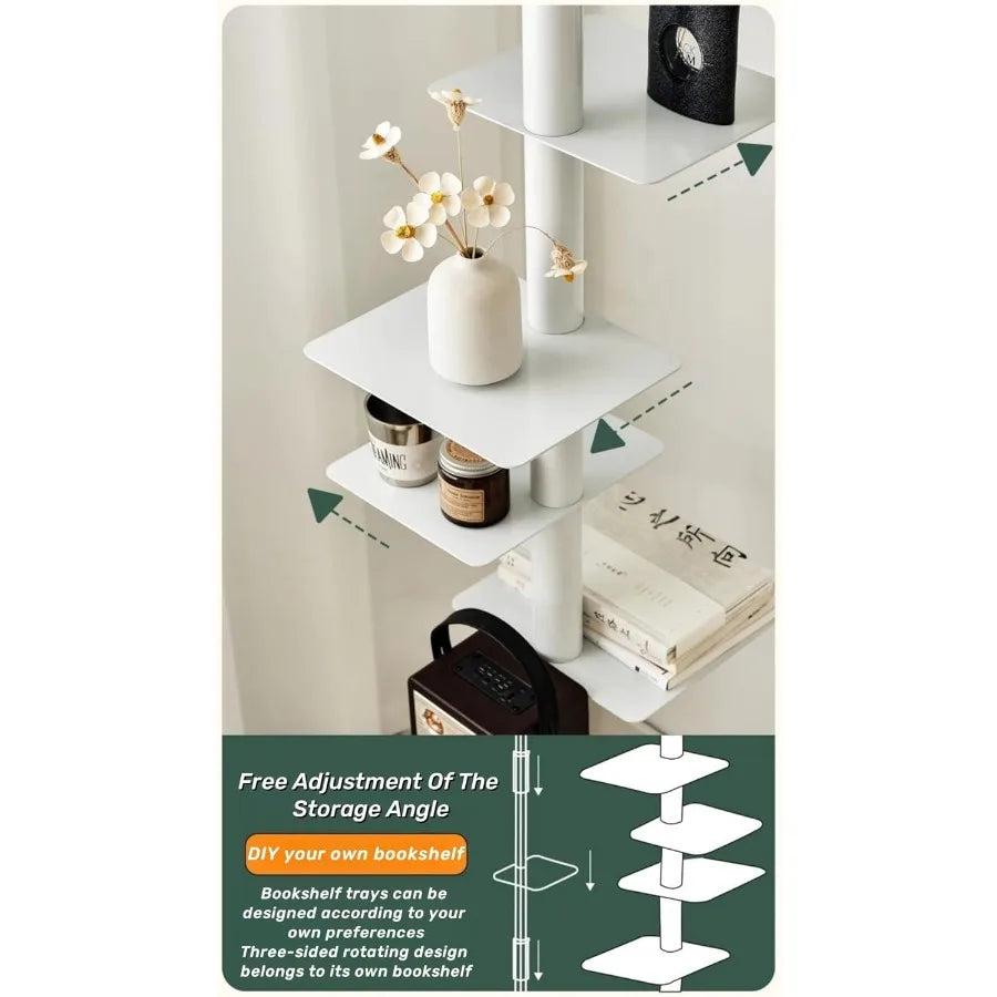 Hign Concerned 9Tier Spine Bookshelf Metal Bookcase Pro