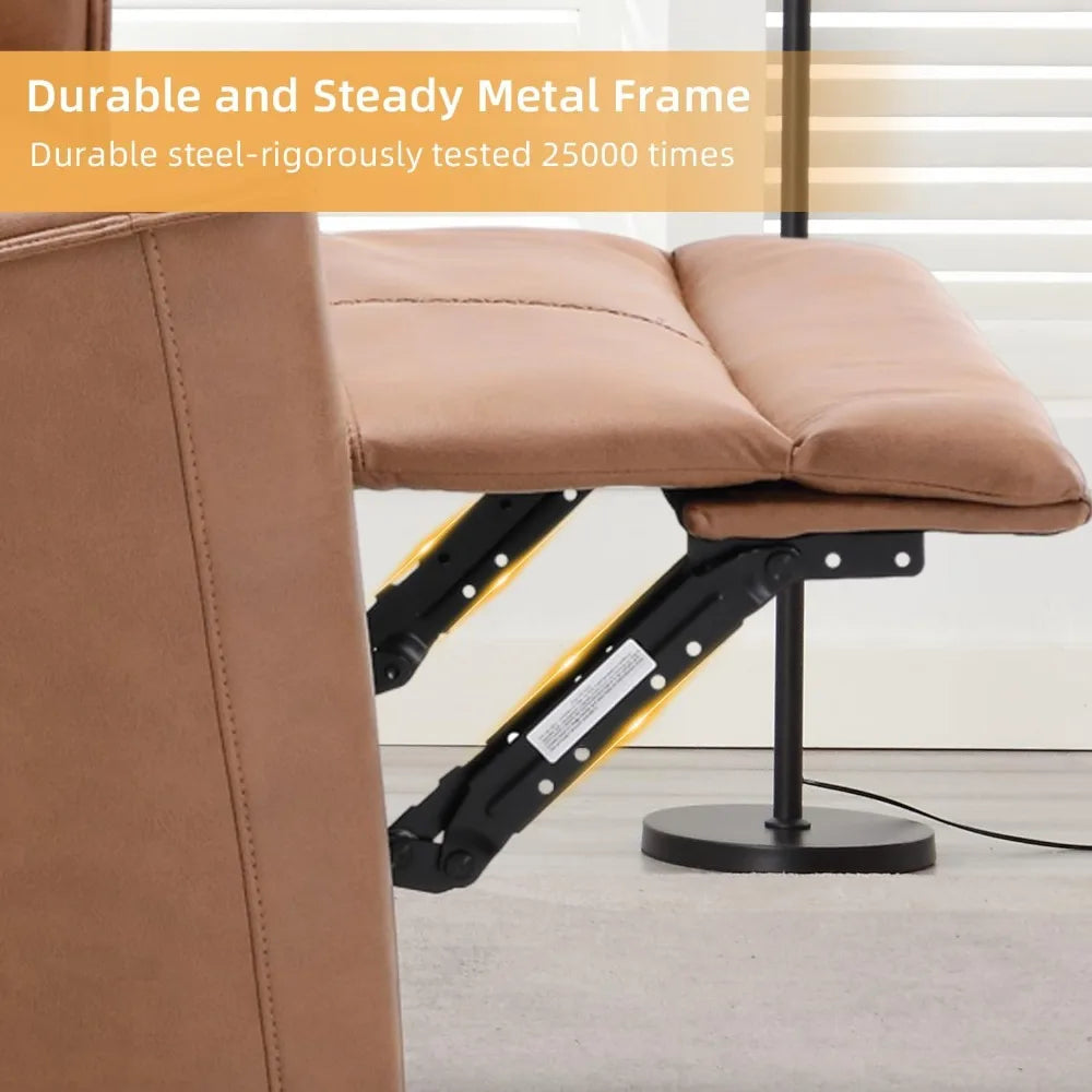 MKDK Manual Loveseat Recliner Sofa Wall Hugger Leathaire