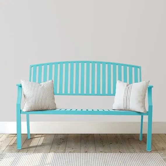 Aluminum Outdoor Bench Weatherproof Patio Garden Loveseat