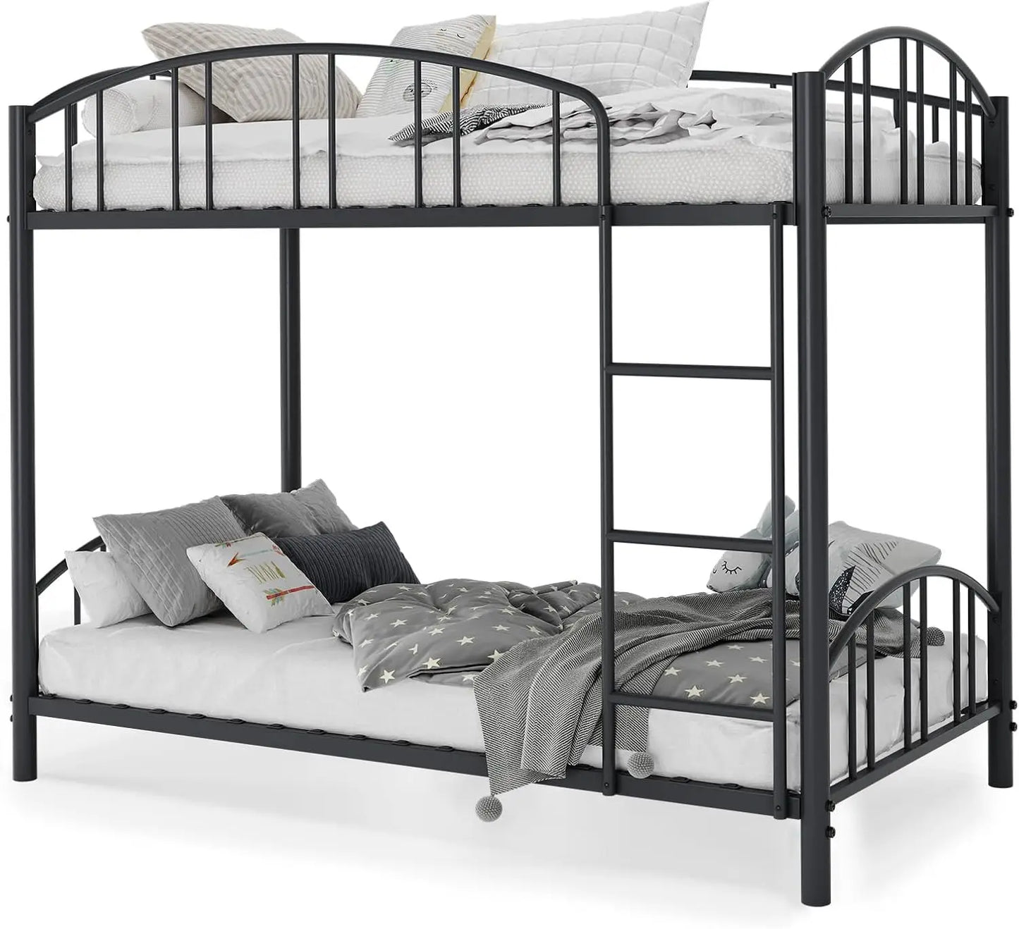 HiMISSH Metal Bunk Bed Twin Over Twin Safety Ladder