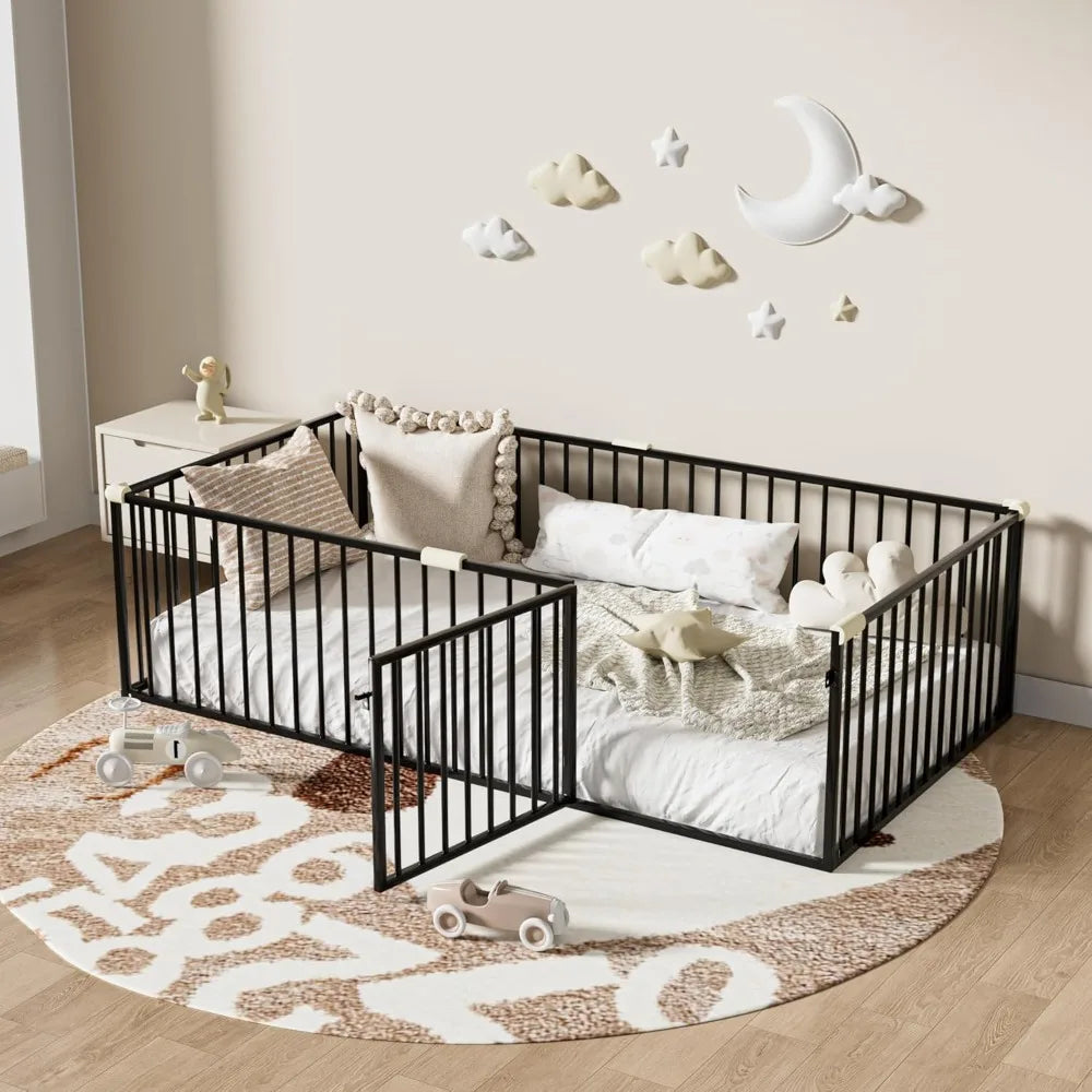 DAFIFY Montessori Floor Bed Frame With Guardrails