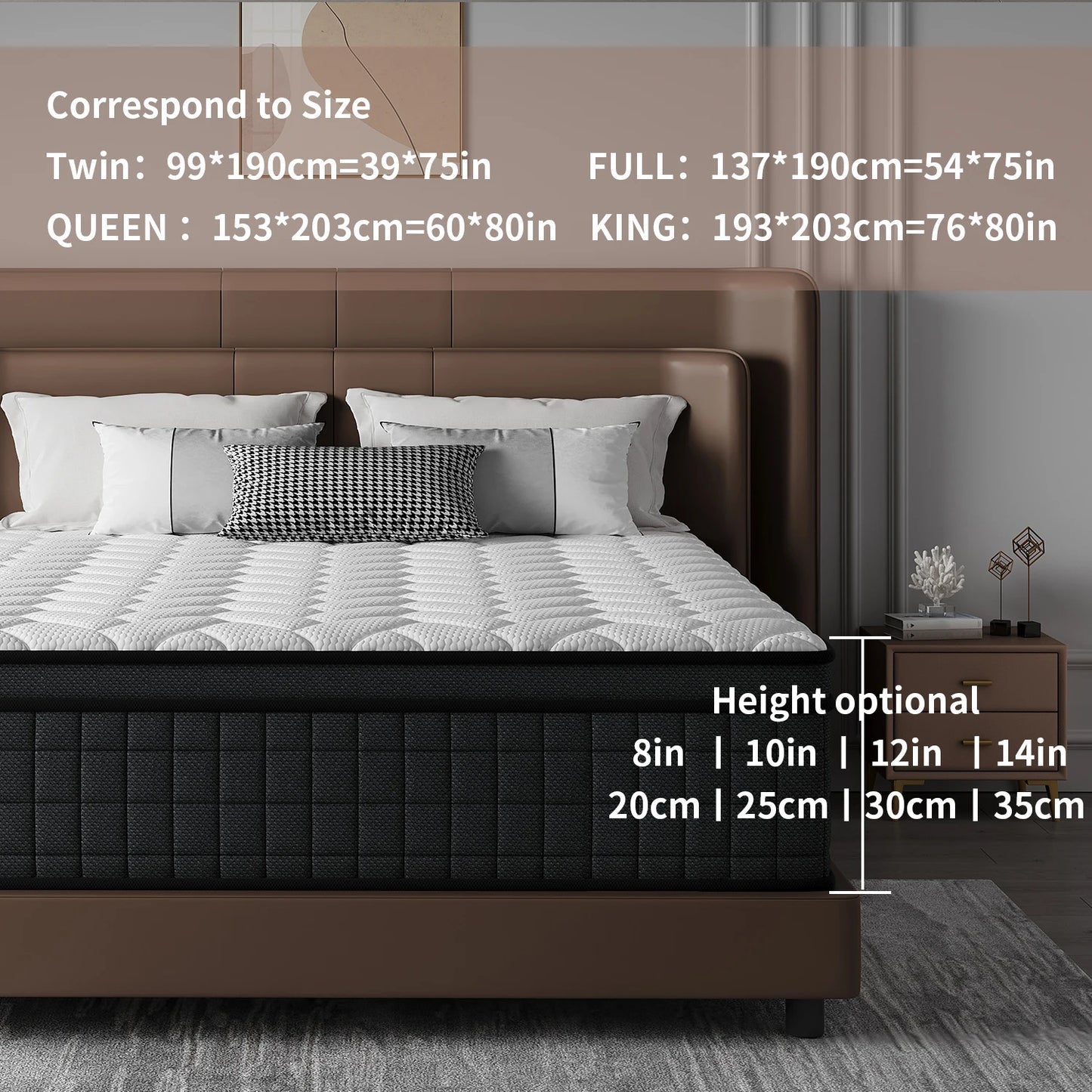 Hybrid Pocket Spring Memory Foam Mattress In A Box