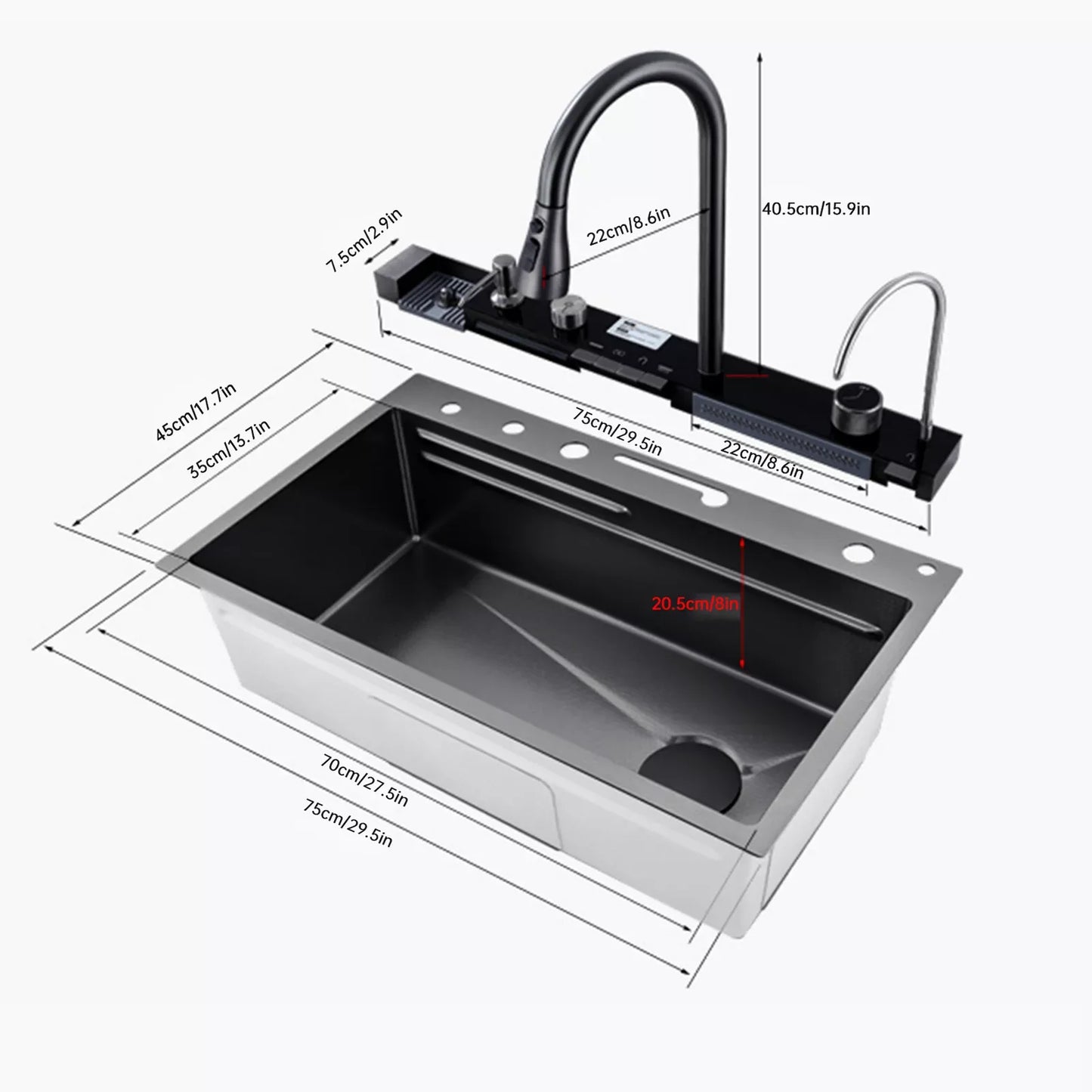 Suguword Stainless Steel Kitchen Sink With Basin Drainage