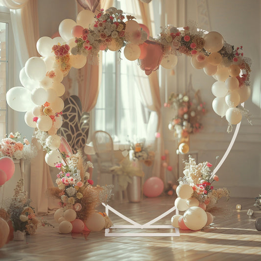 Heart Shape Wedding Arch Stand Metal Base Backdrop Frame
