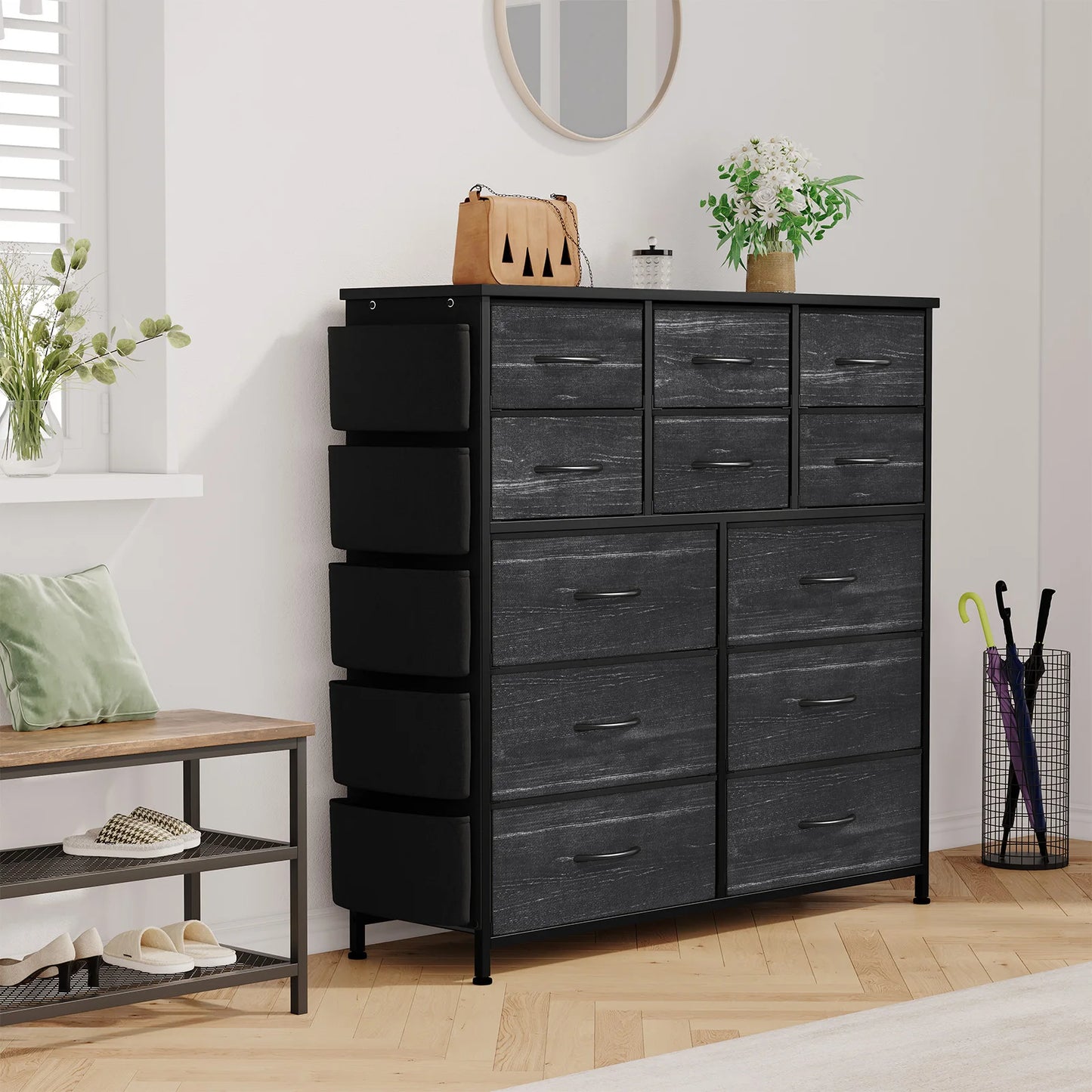 HiMISS 12 Drawer Dresser For Bedroom Organization And Storage