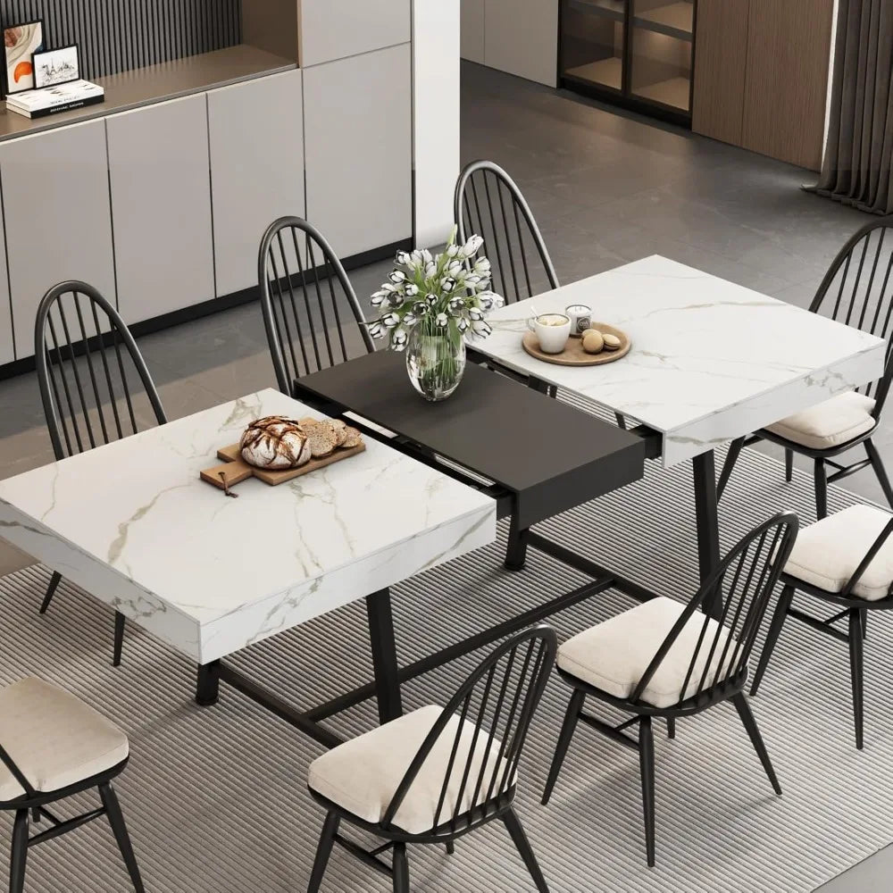 DAFIFY Extendable Dining Table With Silent Glide Extension