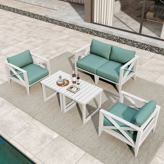 Maison Backyards Aluminum Outdoor Furniture Set Modern Patio Conversation