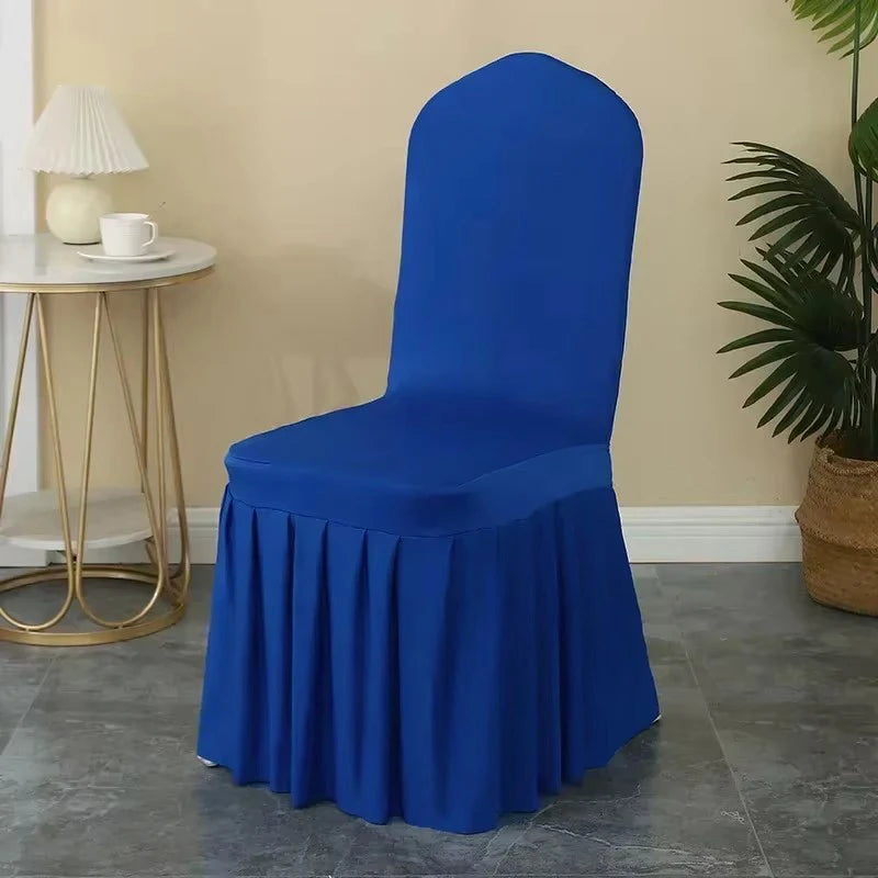 Pleated Spandex Chair Cover For Hotel Banquet And Wedding Events