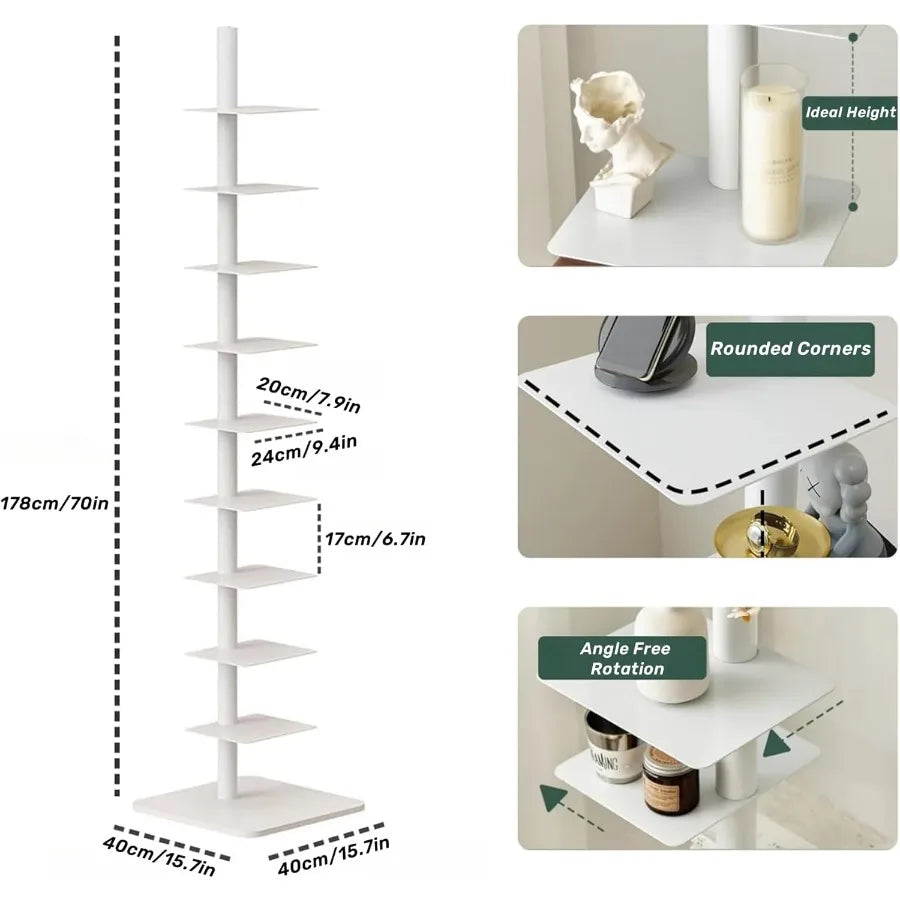 Hign Concerned 9Tier Spine Bookshelf Metal Bookcase Pro