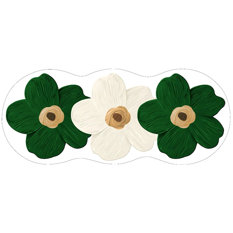 Facaishu Soft Fluffy Bedroom Floor Mat Flower Design Rug
