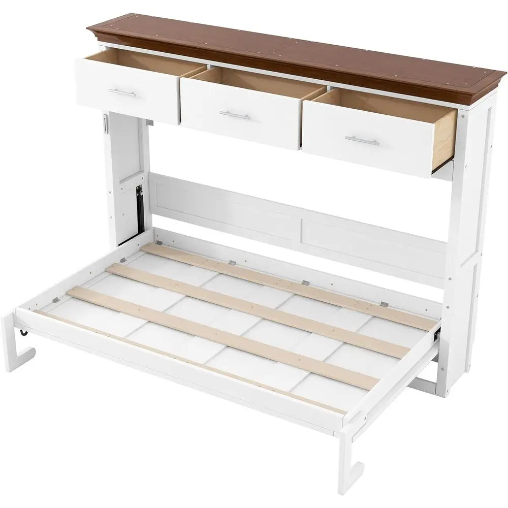 Murphy Bed Cabinet With Storage For Home Office Space Saving