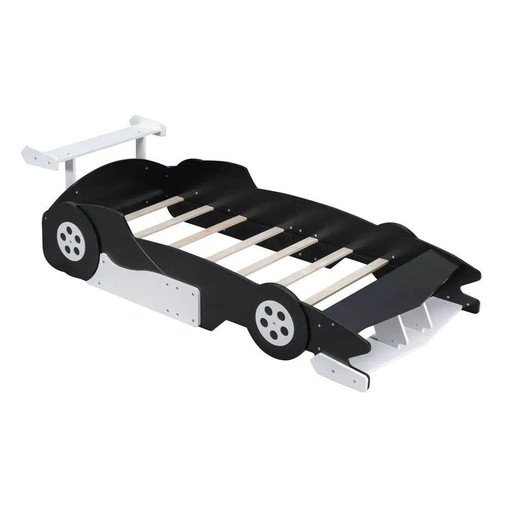 Race Car Bed For Kids With Premium Storage Shelves