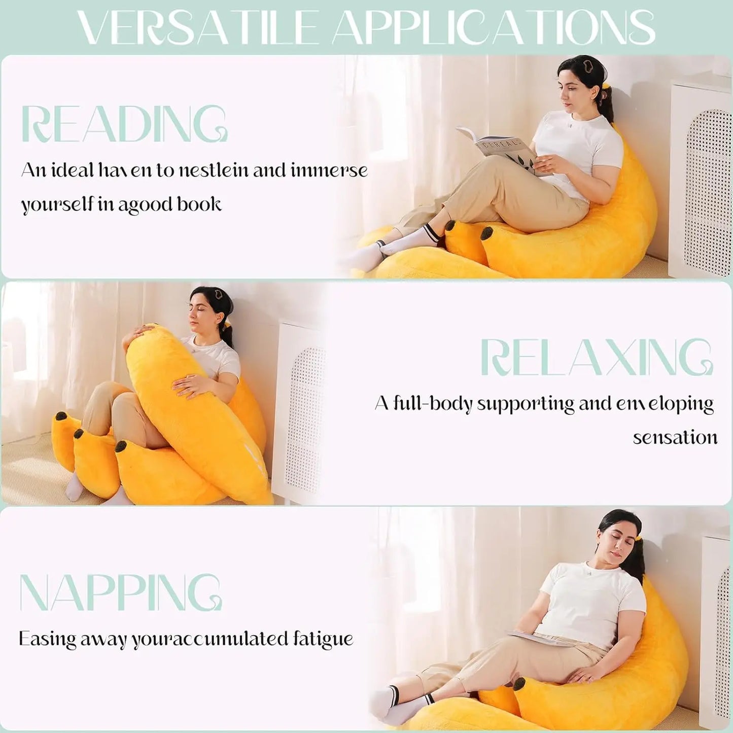 Banana Bean Bag Chair With Ottoman Convertible Sofa Bed
