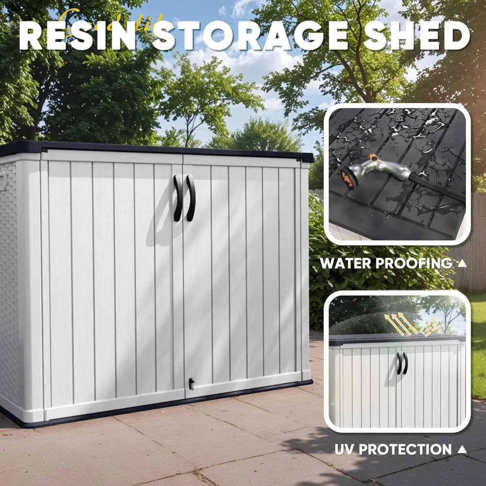 Outdoor Storage Cabinet Weatherproof With Lockable Doors