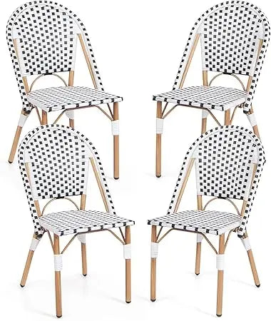 MKDK French Bistro Outdoor Dining Chair Set Of Four