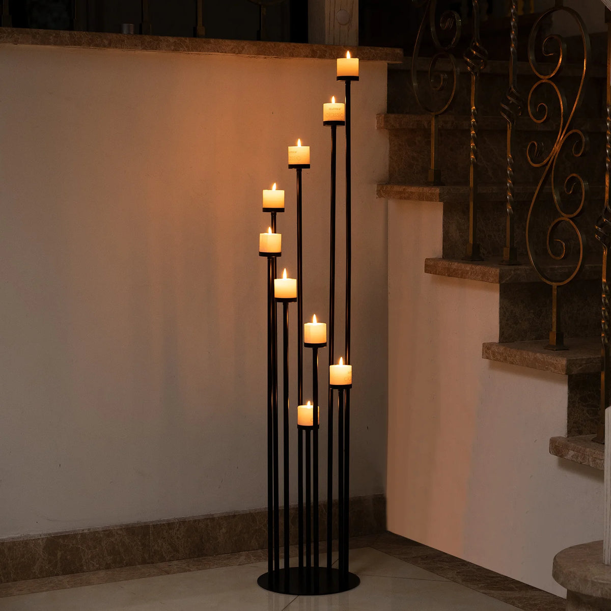Pillar Candle Holder Candelabra for Wedding Table Centerpieces Home Decor