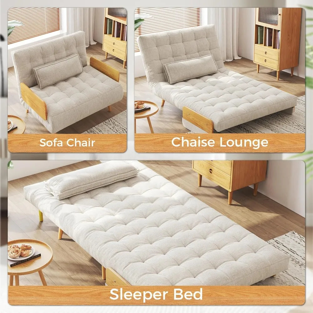 MKDK 3 In 1 Convertible Chair Bed Sleeper For Adults