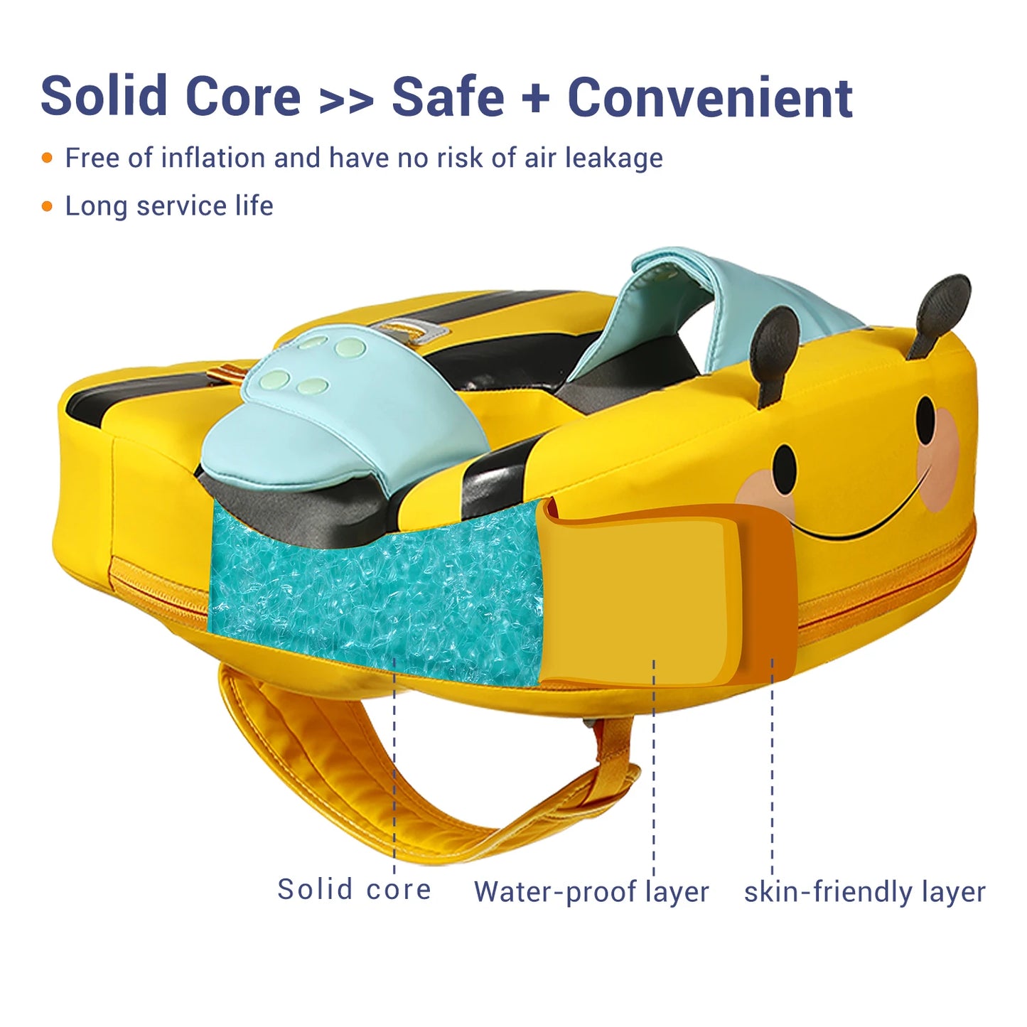 Mambobaby Baby Float With Sunshade And Crotch Strap