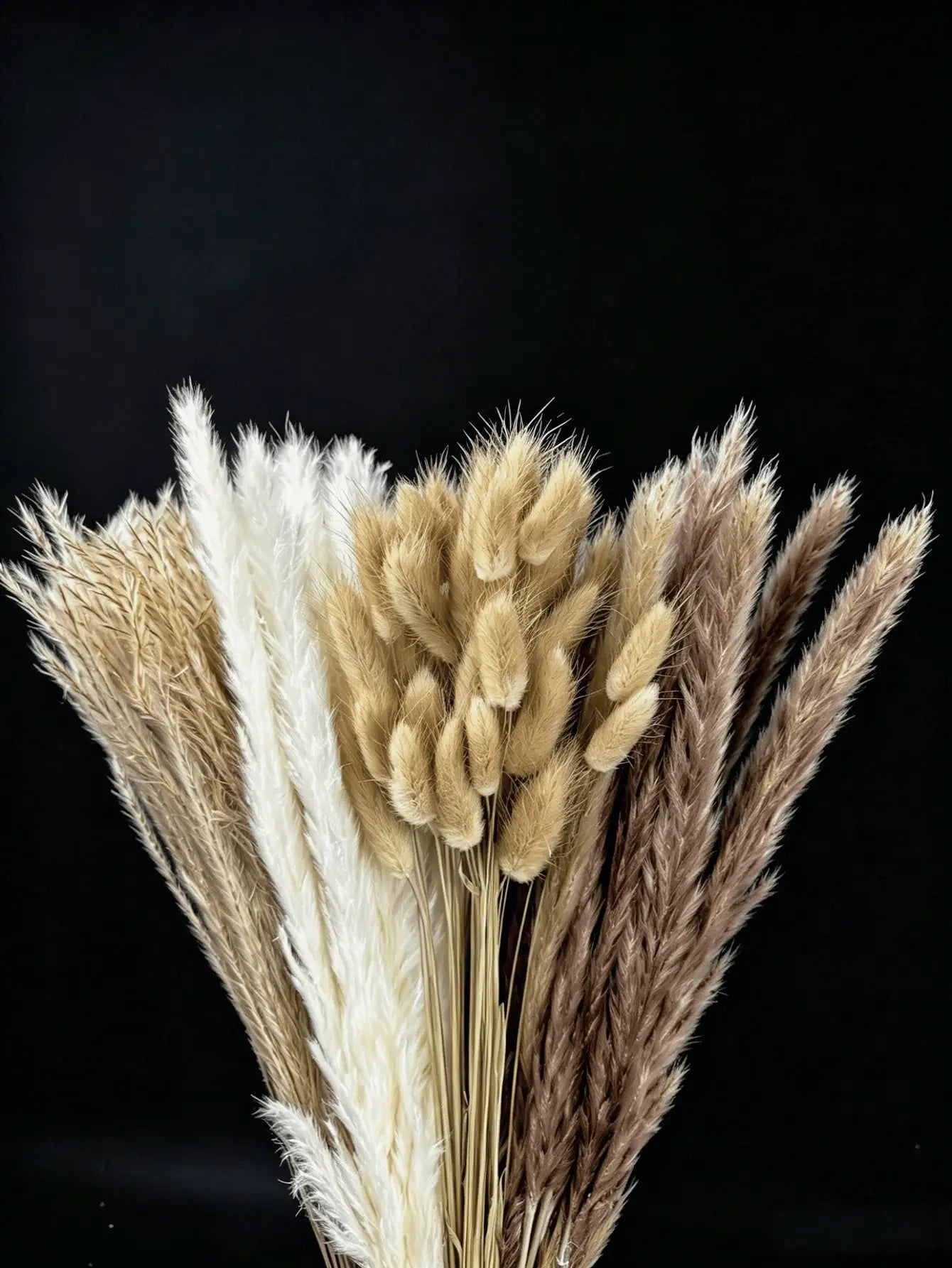 Bohemian White Faux Pampas Grass Decorative Reed Bouquet