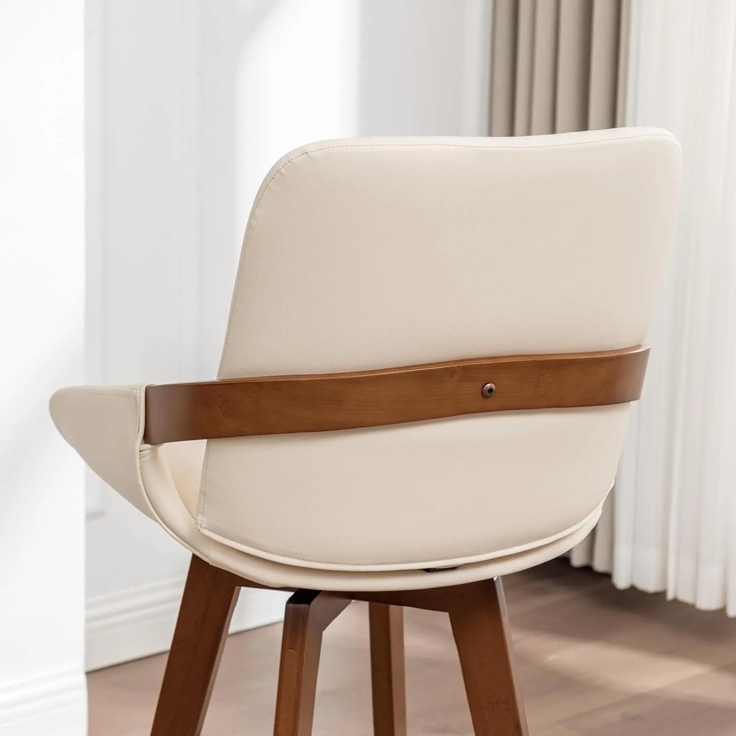 ZHENDAI Mid Century Swivel Bar Stools For Home Bar