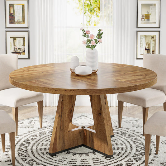 Tribesigns Round Dining Table For 4 Kitchen Dining Room