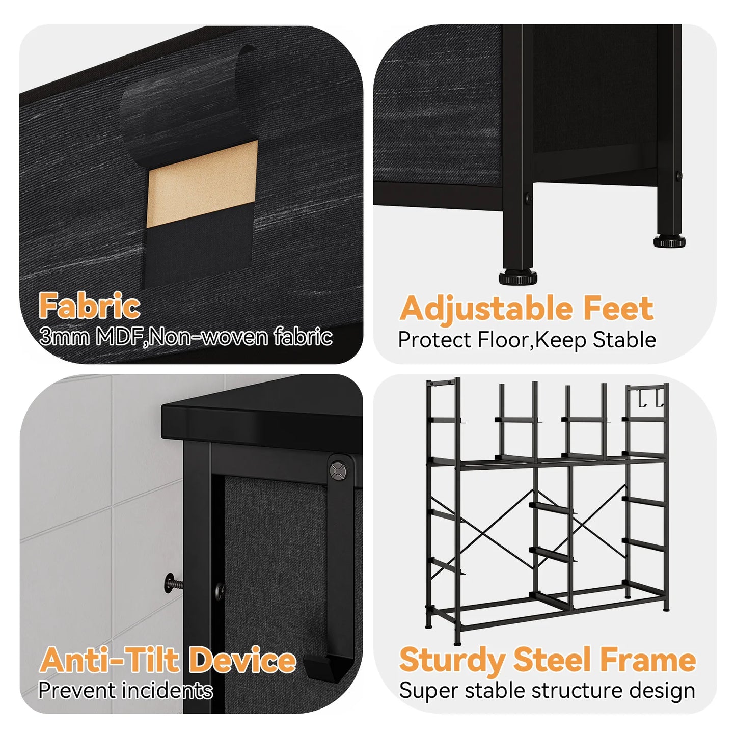 HiMISS 12 Drawer Dresser For Bedroom Organization And Storage