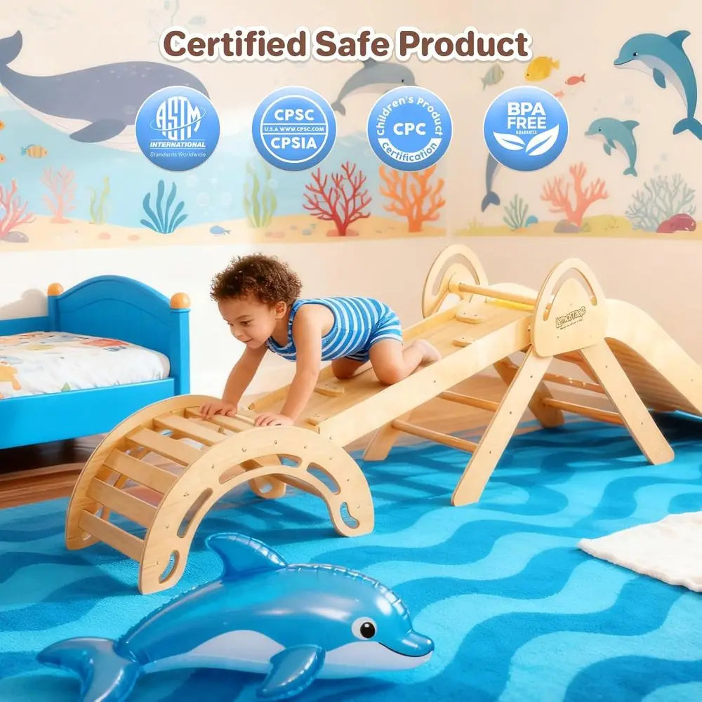 OLOEY Triangle Climber Set Montessori Indoor Playground