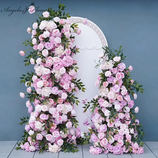 Angela Flower Silk Wedding Backdrop Arch Floral Arrangement