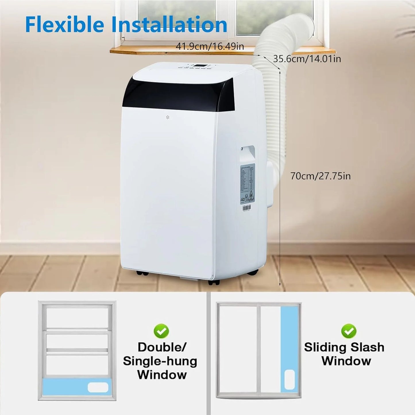 Adoolla 14000 BTU Portable Air Conditioner 3-In-1 Remote Control