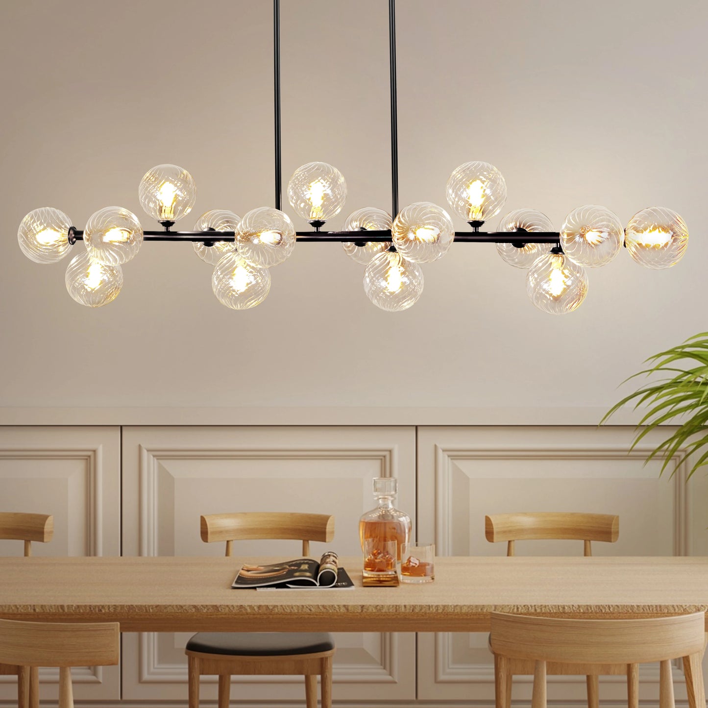 Mid Century Modern Sputnik Chandelier Iron Fixture