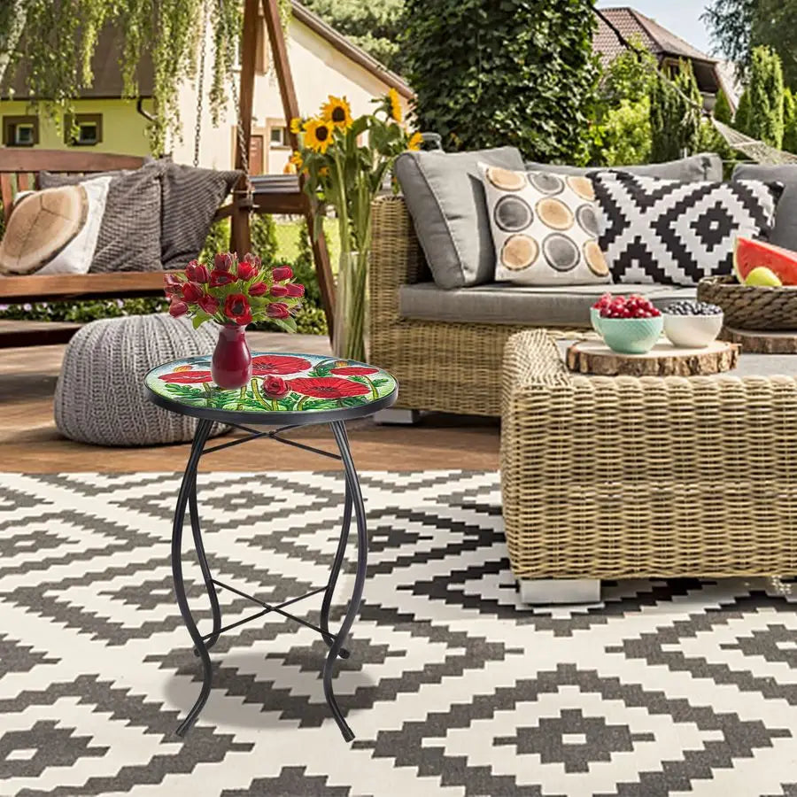 XMSJ Outdoor Mosaic Side Table