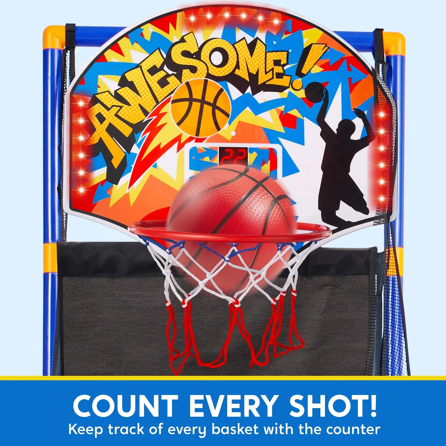 Joyfy LED Scoring Arcade Basketball Game Deluxe Stand