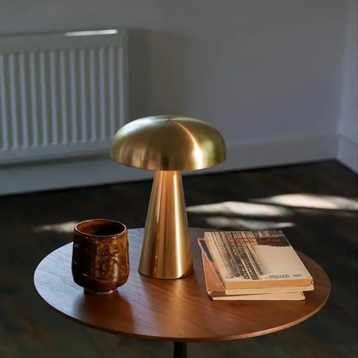 Mushroom Led Table Lamp Touch Dimming Stainless Desk Night Light