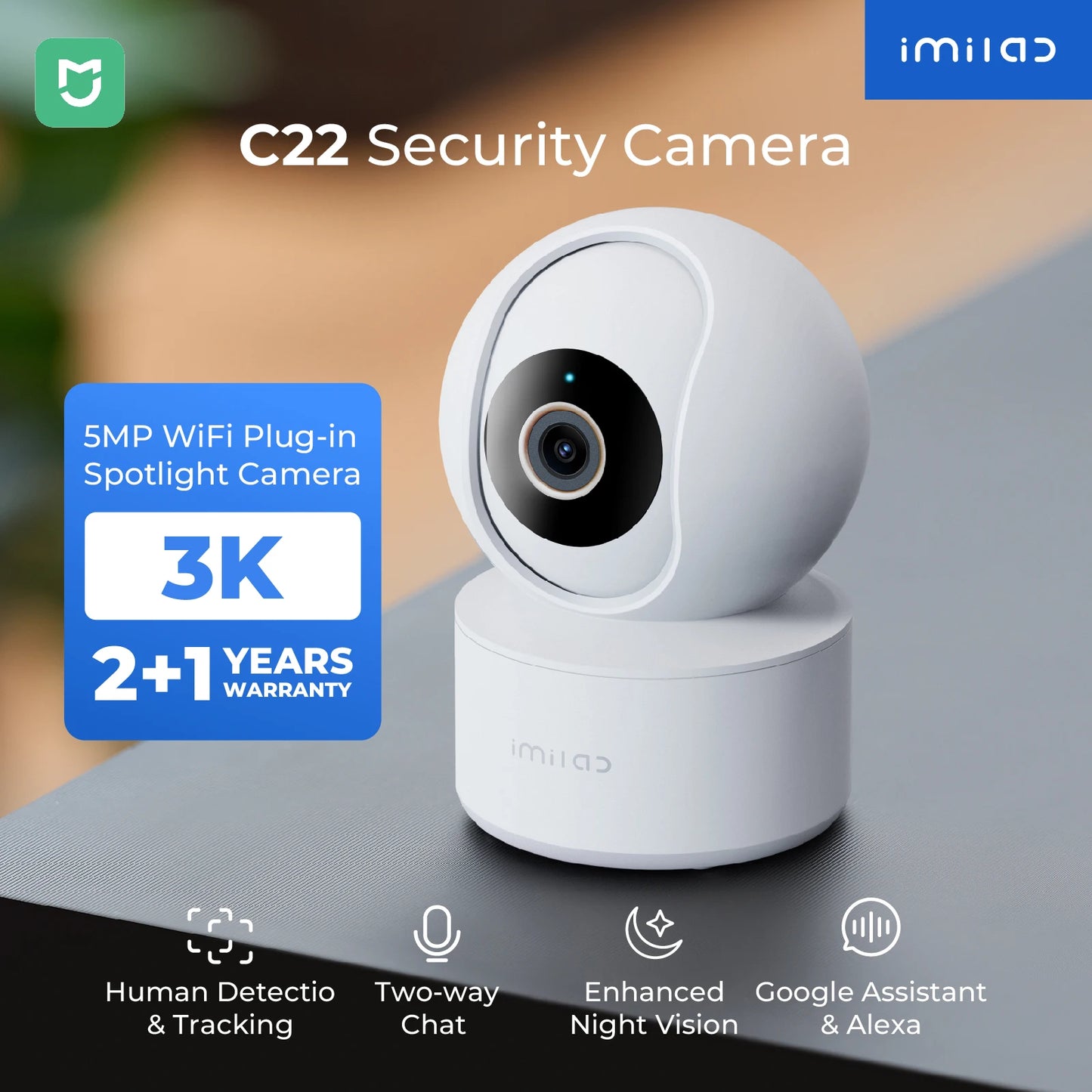 IMILAB Indoor Baby Monitor Camera AI Detection Night Vision