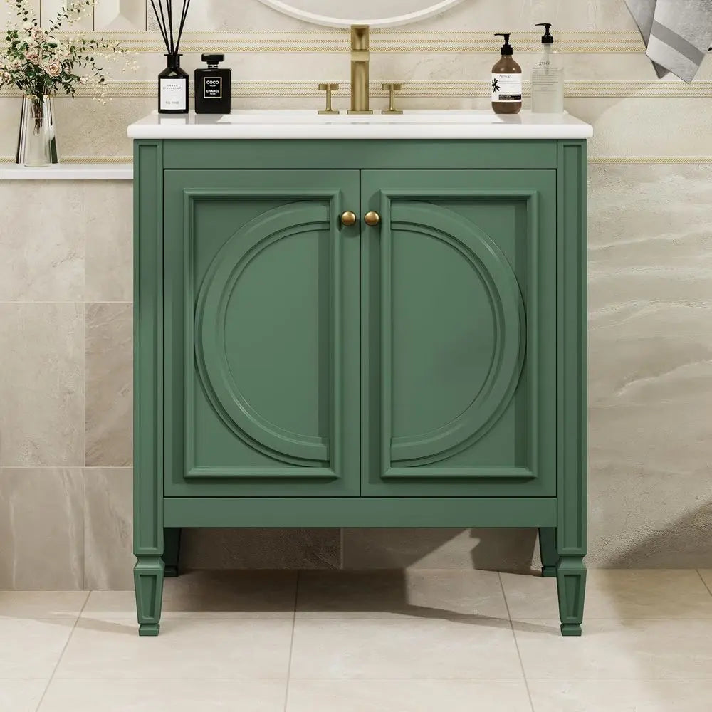 Vintage Style Bathroom Vanity With Undermount Ceramic Sink