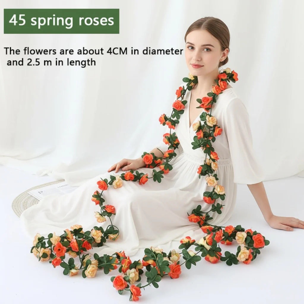 Artificial Rose Flower Vine Elegant Wedding Decoration