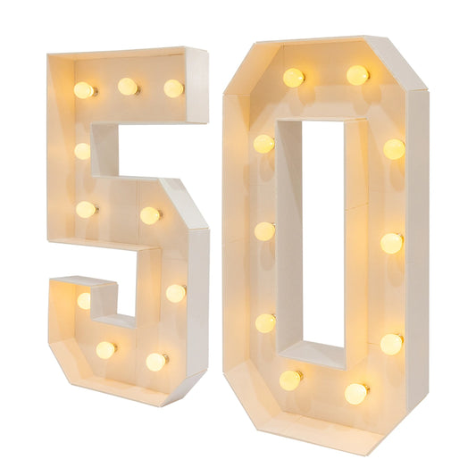 Guangdong LED Light Up Numbers 50 Birthday Decor Set
