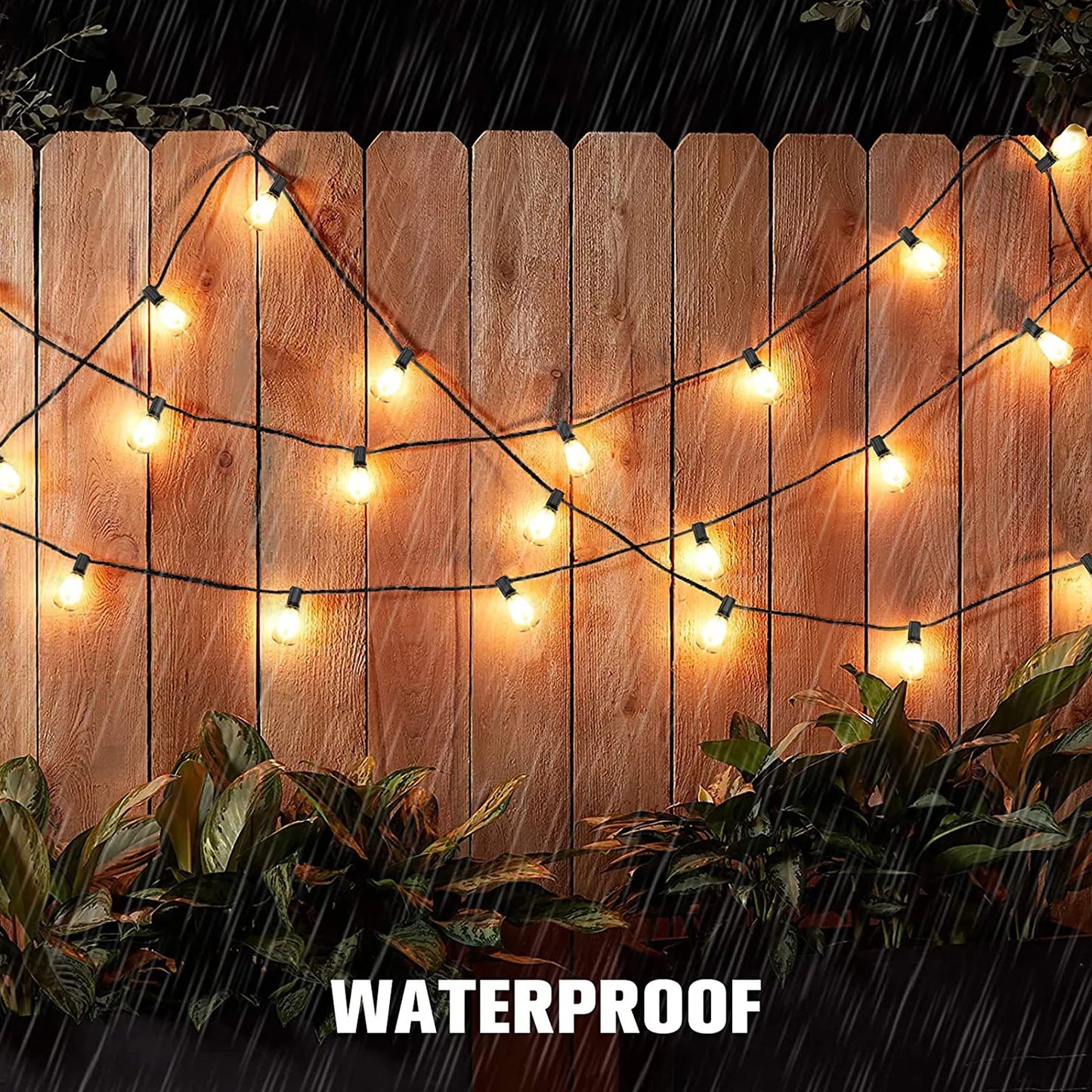 60/100FT Solar String Lights with 15 Plus 1 LED Bulbs for Garden and Holiday
