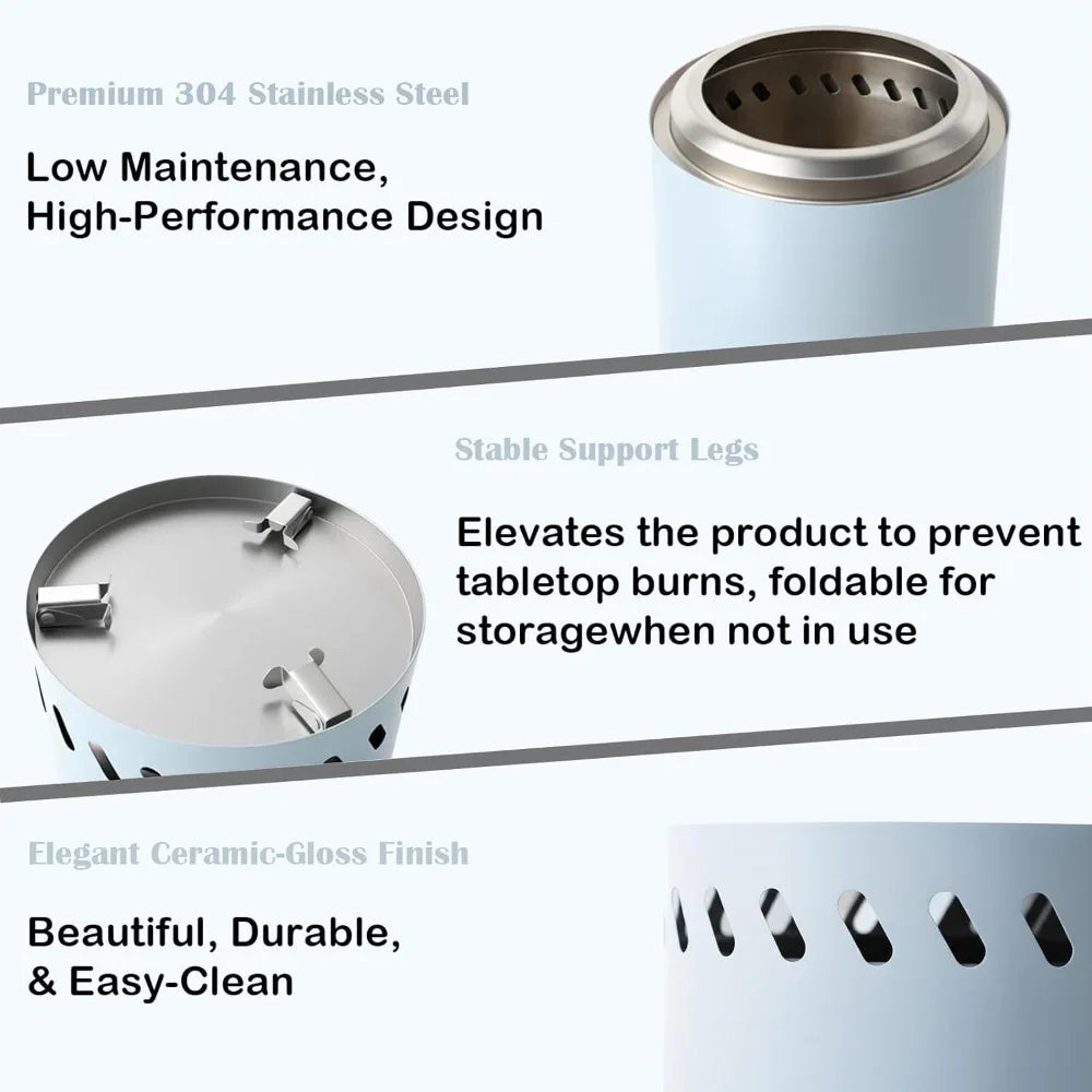 Vivagarden Smokeless Tabletop Fire Pit Camping And Patio