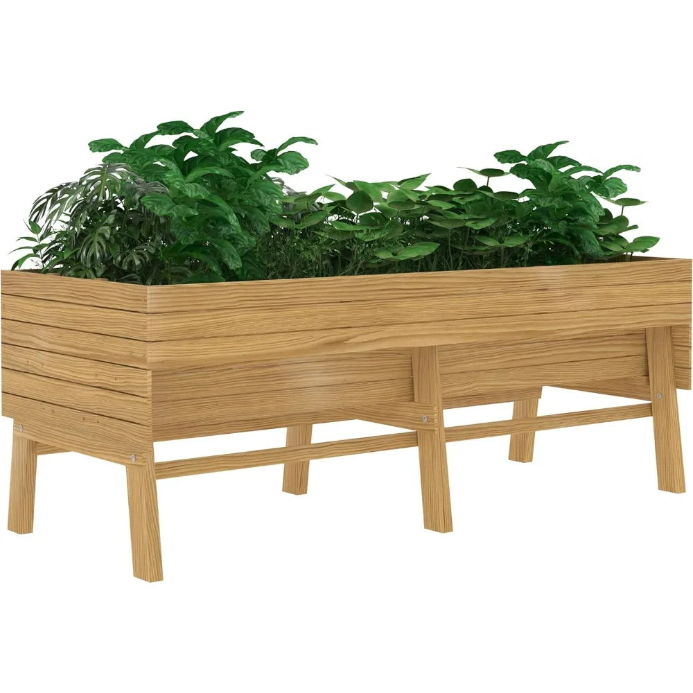 VEIKOU Raised Garden Bed 6 x 3 x 2FT with Detachable Liner for Outdoor Use