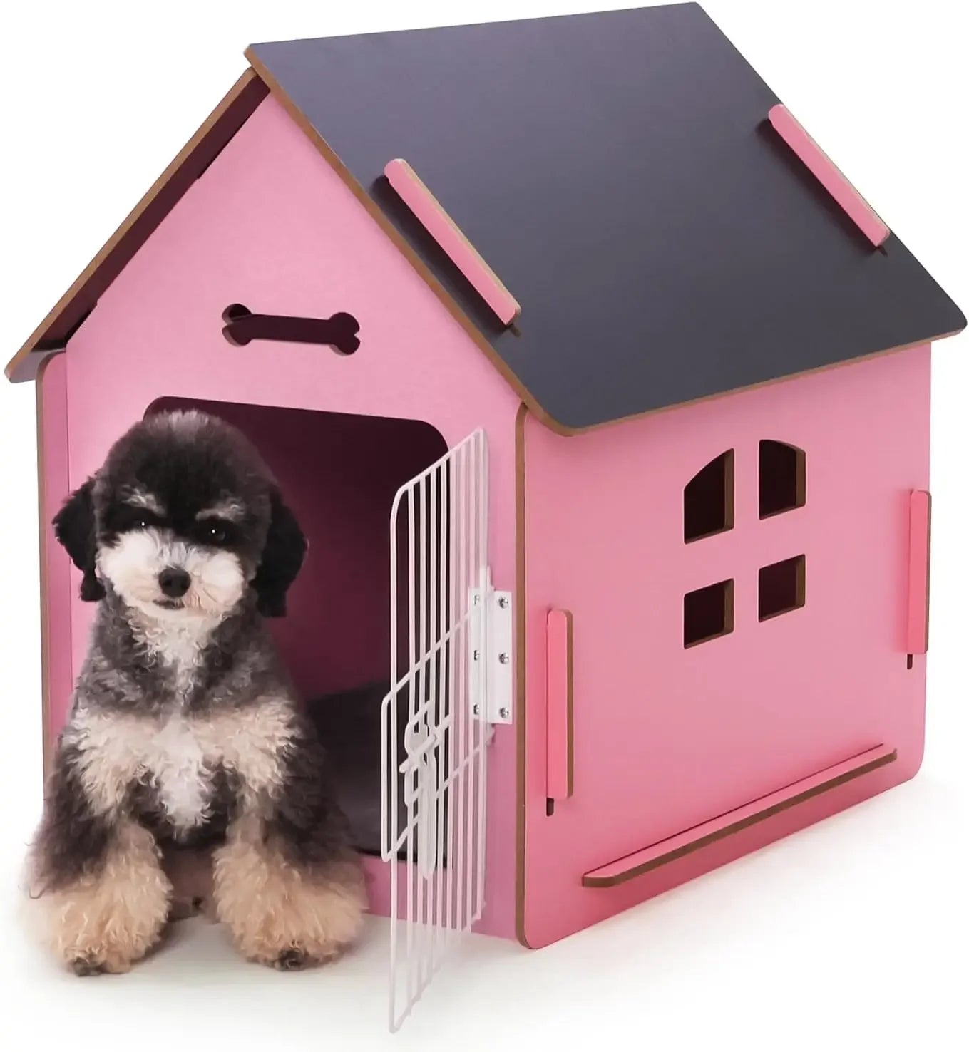 Cozy Wooden Indoor Dog House for Small Dogs and Cats Perfect Pet Bed