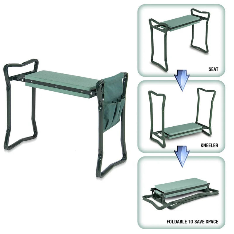 Garden Kneeling Stool Folding Chair For Gardening Metal