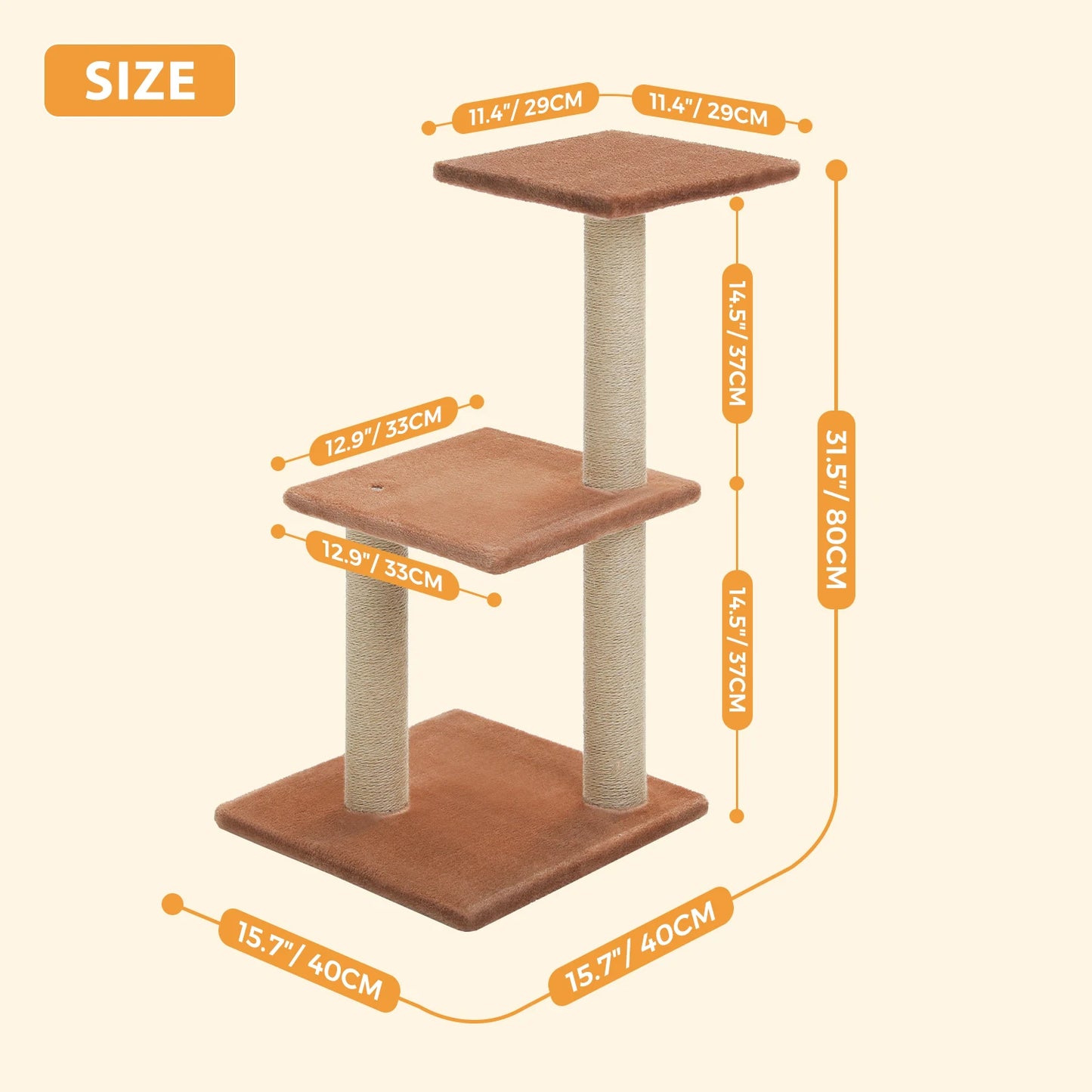 PAWZ Road Cat Tower For Indoor Cats Scratching Posts