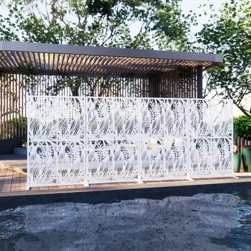 Metal Privacy Screen Leaf Design For Balcony And Garden