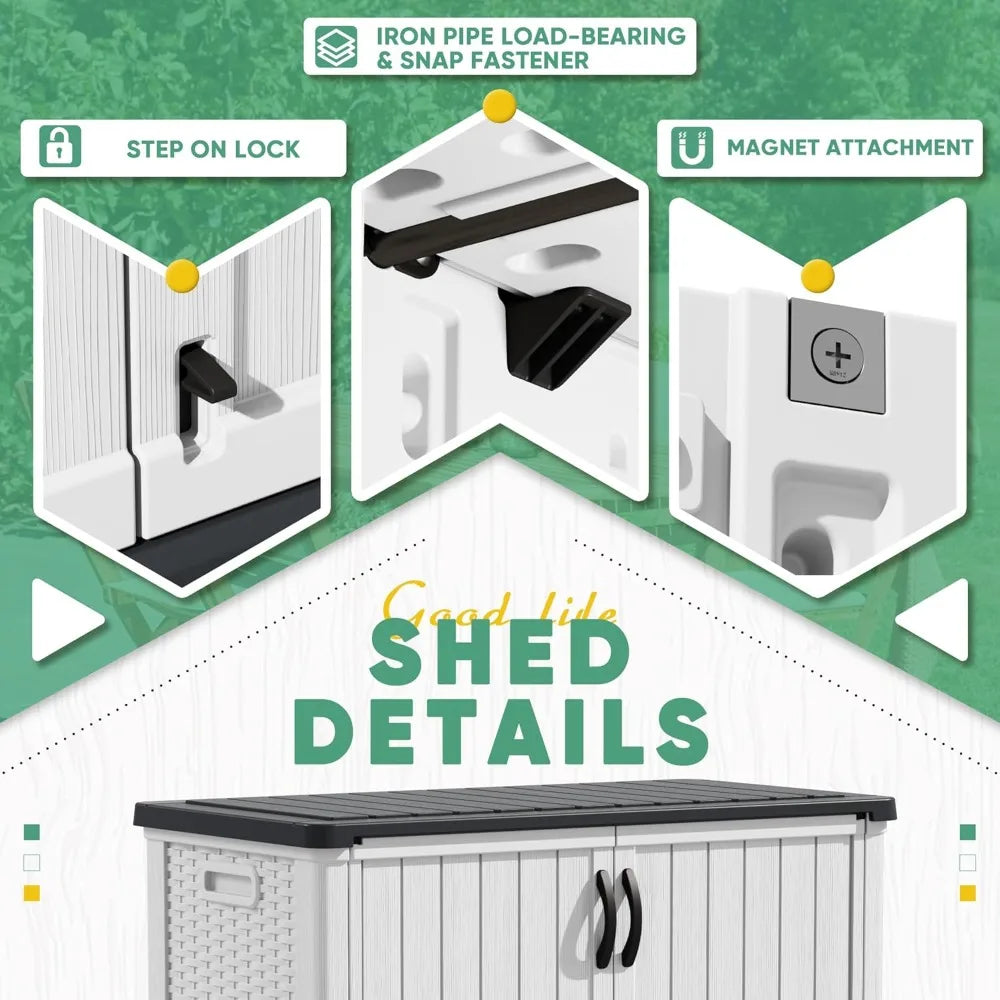 Outdoor Storage Cabinet Weatherproof With Lockable Doors