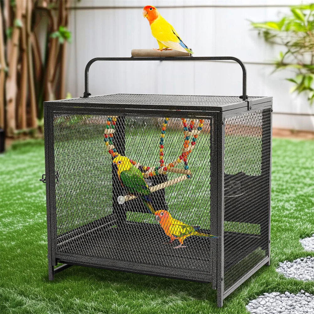 Guangdong Heavy Duty Wrought Iron Travel Bird Cage Carrier